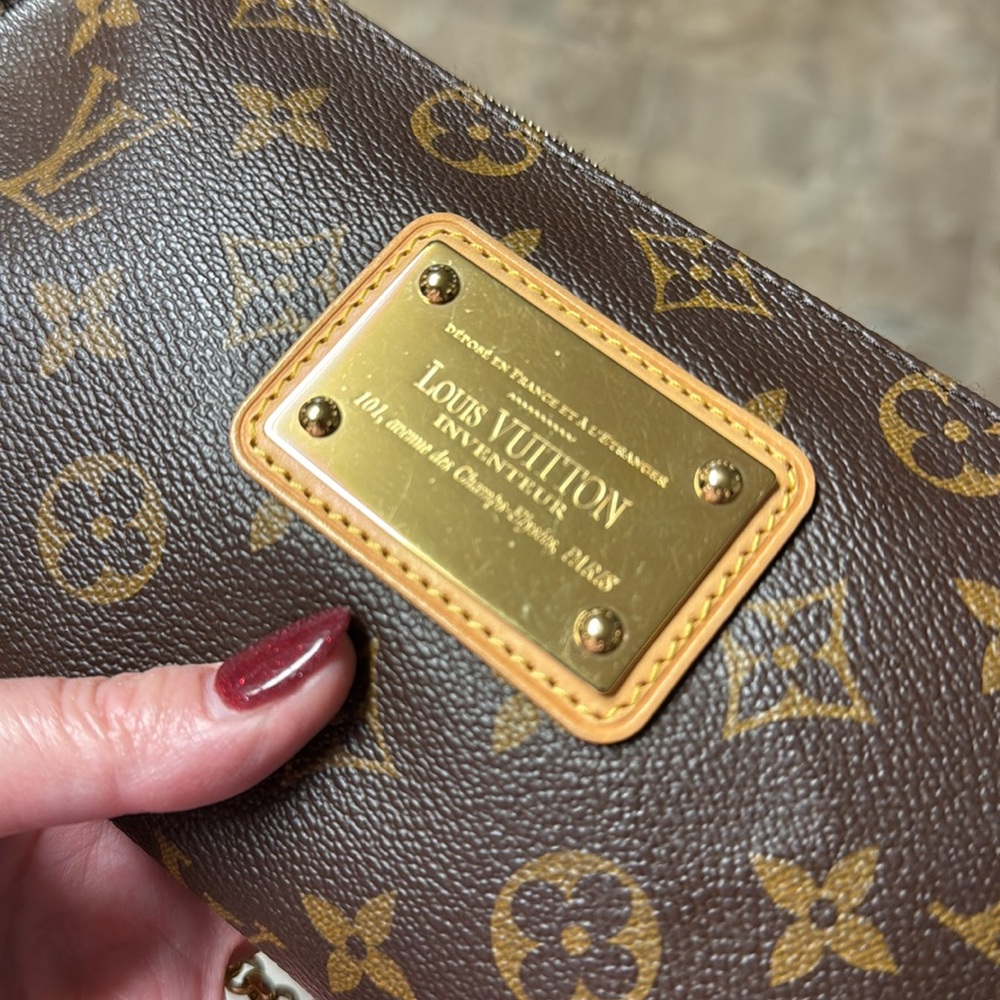 Louis Vuitton Sophie Brown Monogram Clutch / Pochette / Crossbody Bag Authentic - Picture 12 of 14